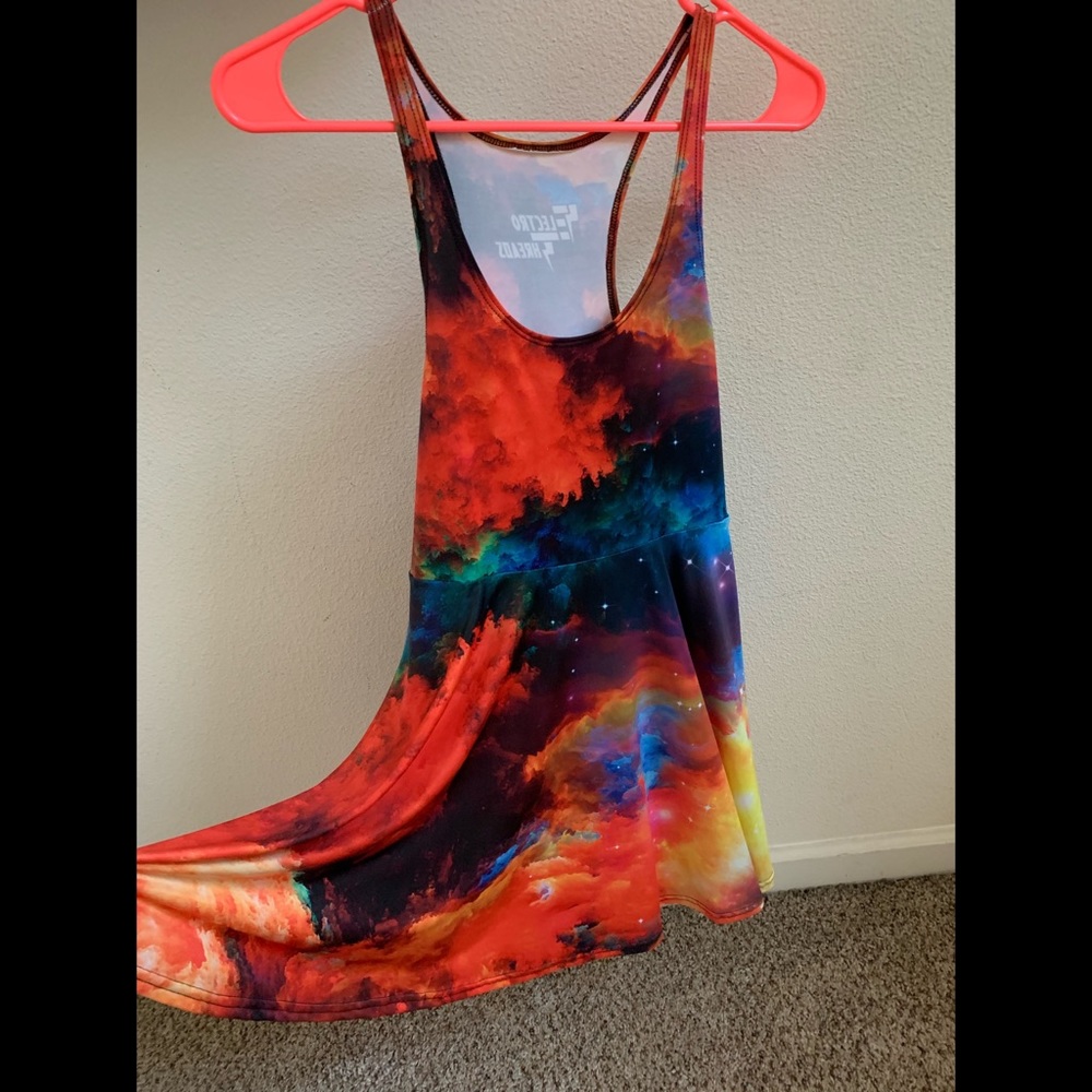 ElectroThreads Galaxy Skater Dress